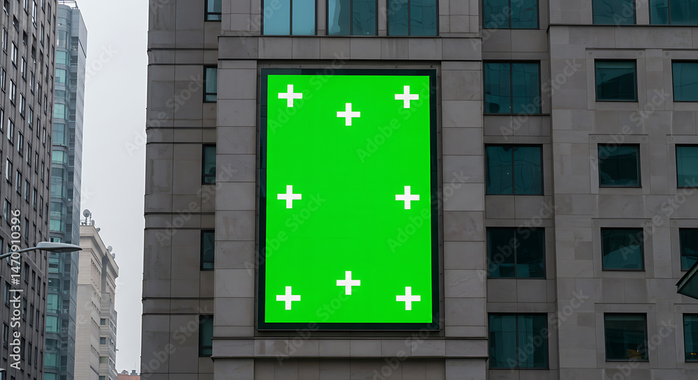 Obraz premium billboard with green screen