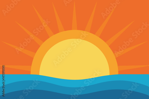 sunset on the sea