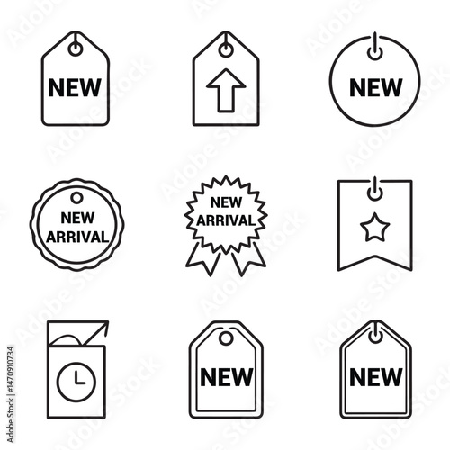 New Arrival Labels Icon Set
