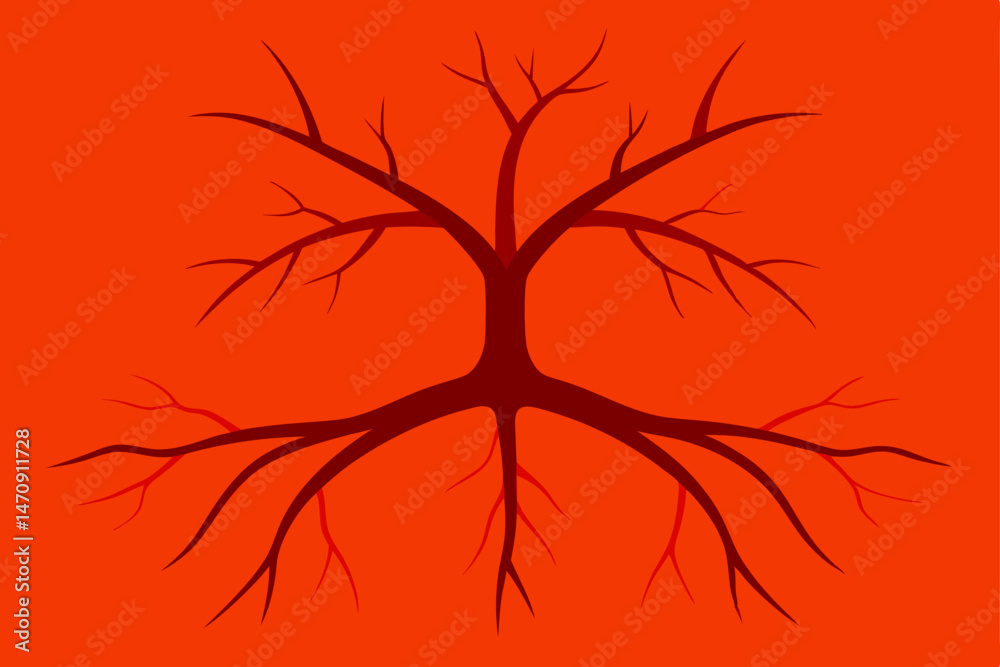 Fototapeta premium silhouette of tree
