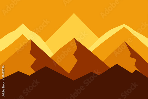 vector illustration of a desert landscape