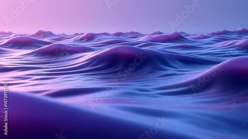 Surreal Purple Landscape Abstract Background featuring undulating hills and a dreamy atmosphere ideal for artistic projects and creative visuals.