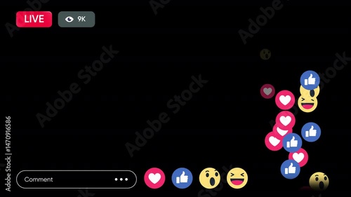 Facebook Live Screen Animation HD On Alpha
