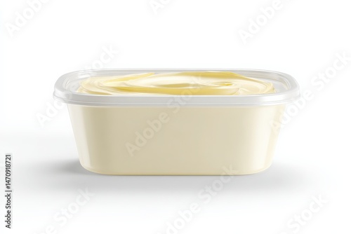 Tub of margarine or spreadable butter.