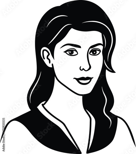 woman with long hair