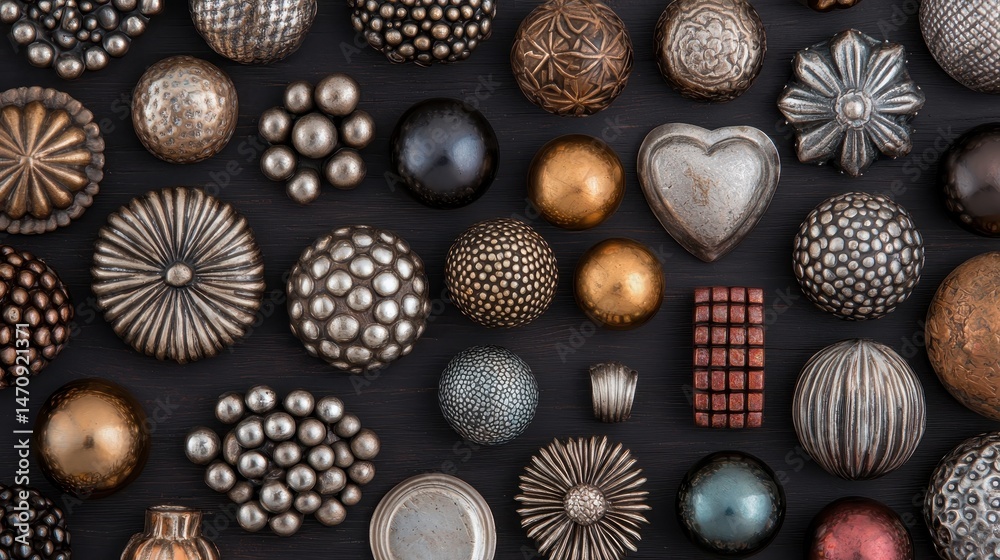 Fototapeta premium Decorative Knobs and Pulls in Various Designs and Finishes for Home Furniture and Interior Decoration