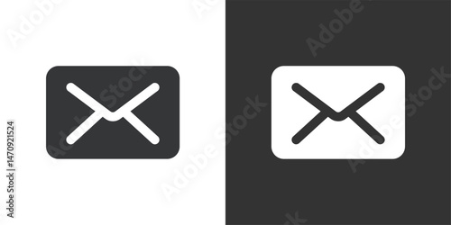 Email icon. Solid glyph series icon