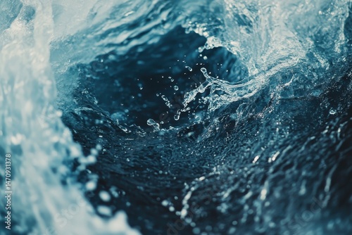 Ocean waves splash