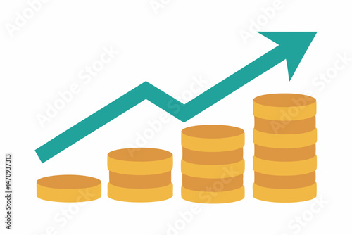 business graph with arrow