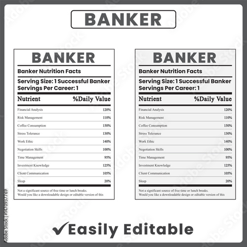 Banker nutrition facts
nutrition word bank
nutrition facts bacon king
Funny finance design
Bank employee gift Banker wall