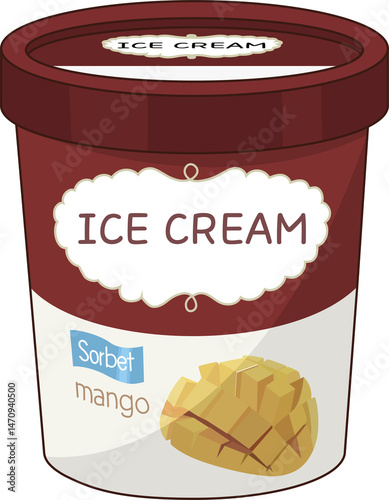 Pint-size mango sorbet ice cream