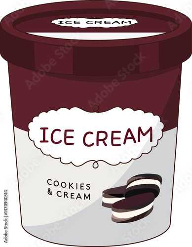 Pint size cookies and cream ice cream