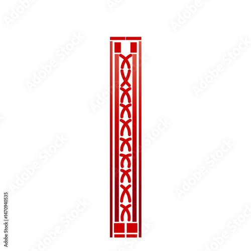 Abstract red design featuring intricate patterns and shapes, suitable for modern graphic projects