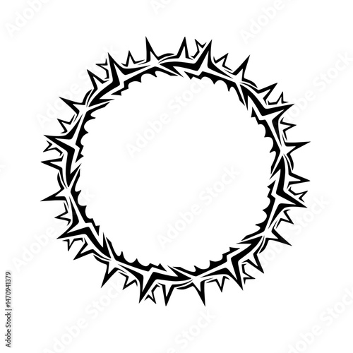 Abstract circular design featuring sharp, jagged edges, ideal for creative projects and backgrounds