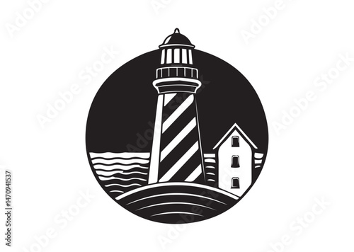 Lighthouse Icon, Lighthouse Silhouette Vector