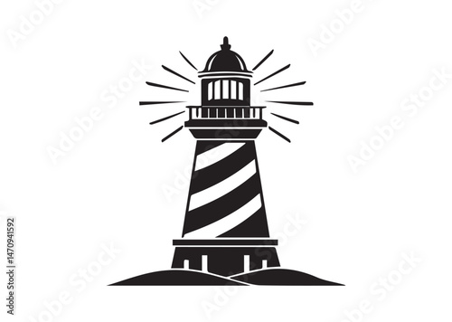 Lighthouse Icon, Lighthouse Silhouette Vector