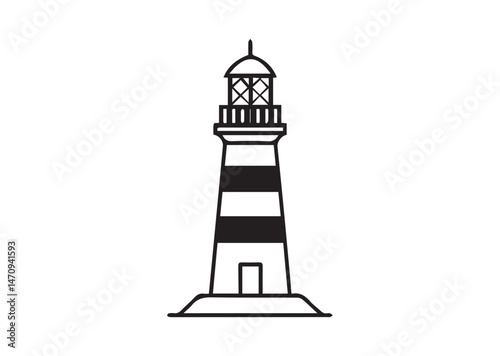 Lighthouse Icon, Lighthouse Silhouette Vector