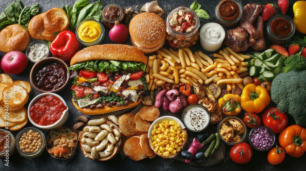 Diverse Food Selection A Feast of Flavors and Textures Diverse Food Selection A Feast of Flavors and Textures