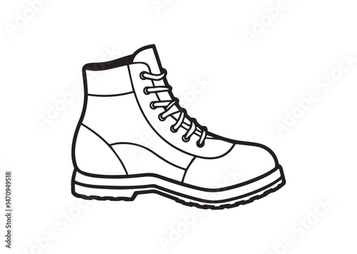 Hiking boot Silhouette Vector
