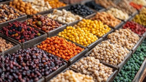 Wallpaper Mural Vibrant Array of Dried Fruits and Nuts at a Market Stall Torontodigital.ca