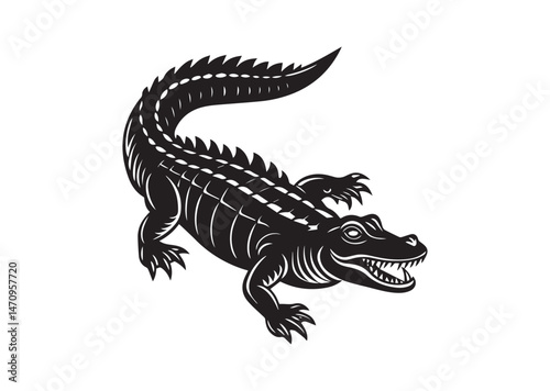 Alligator Silhouette Vector