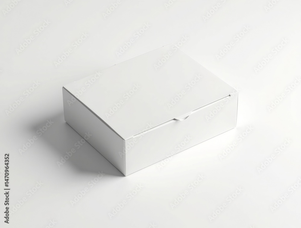 Naklejka premium Minimalistic packaging mockup featuring a sleek product box with subtle shadows