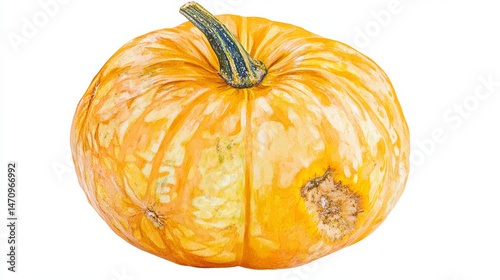 Yellow-orange_pumpkin_isolated_on_white_background