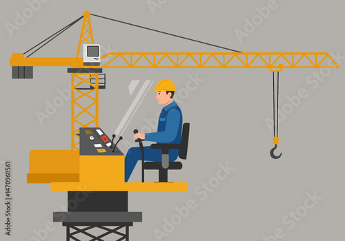 Operating A Construction Crane With Diligence In An Industry Setting