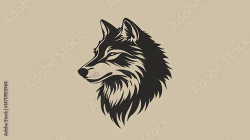 A wolf's head is shown in a blue background with stars