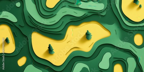 Elevated golf course terrain