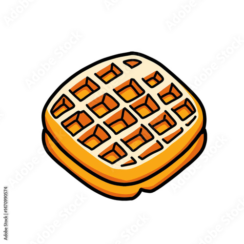 Illustration of waffle cakes that look tasty, very suitable as an icon vector design, sticker or logo.