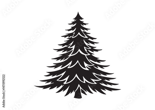 Evergreen Tree Silhouette Vector