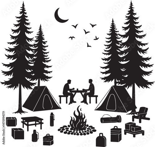 Camping SVG | Tent and Campfire Silhouette | Outdoor Adventure Cut File for Cricut

Camp Life SVG | Explore the Outdoors Design | Hiking & Nature SVG for DIY Crafts

Let’s Go Camping SVG | Campfire Qu