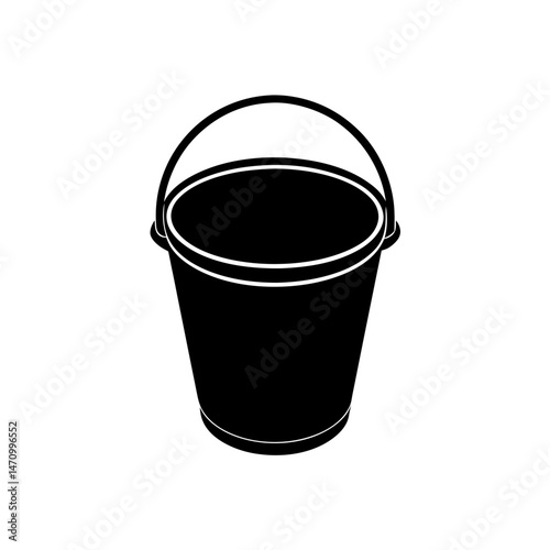 bucket silhouette on white background  .svg