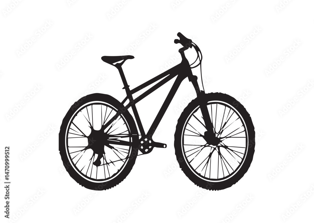 Naklejka premium Mountain Bike Silhouette Vector