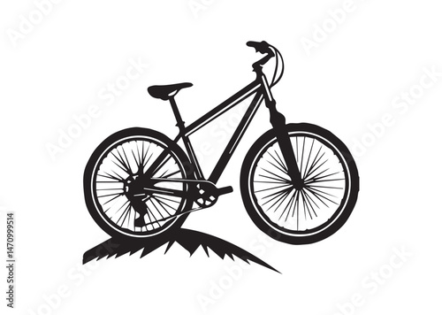 Mountain Bike Silhouette Vector