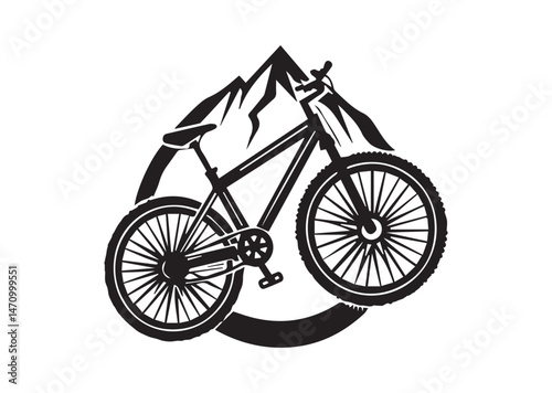 Mountain Bike Silhouette Vector
