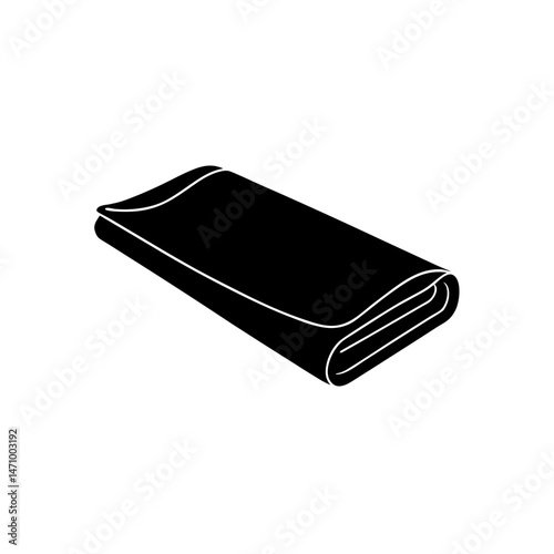 folded sleeping pad silhouette on white background.svg