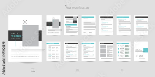 Minimal resume and cv booklet template