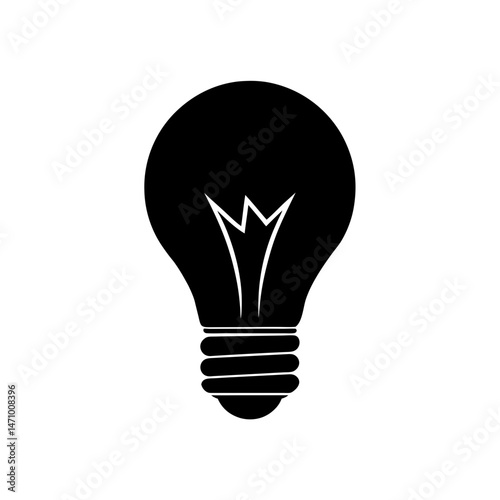 lightbulb filament silhouette on white background .svg