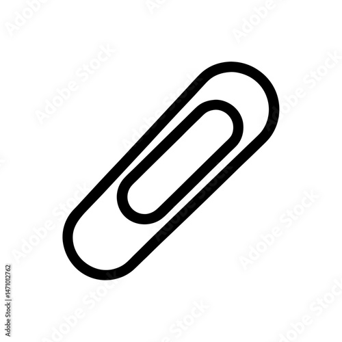 paperclip silhouette on white background  .svg