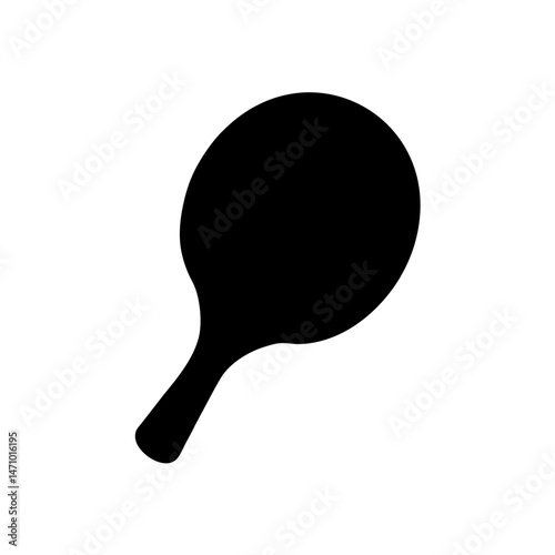 ping pong paddle silhouette on white background  .svg