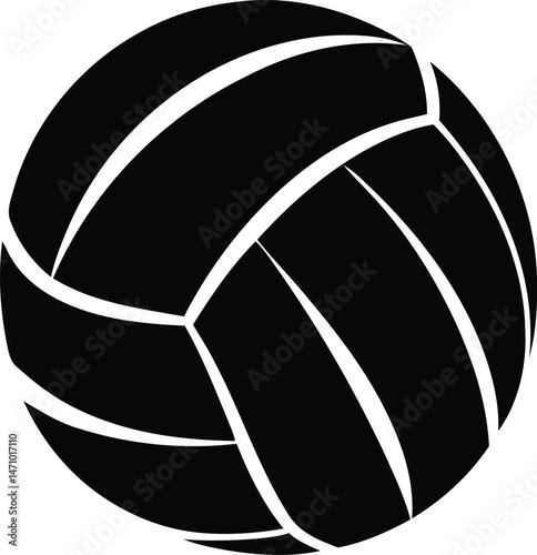 Volleyball vector icon design, Volleyball silhouette vector art, Volleyball line art vector illustration, Volleyball graphics resource 