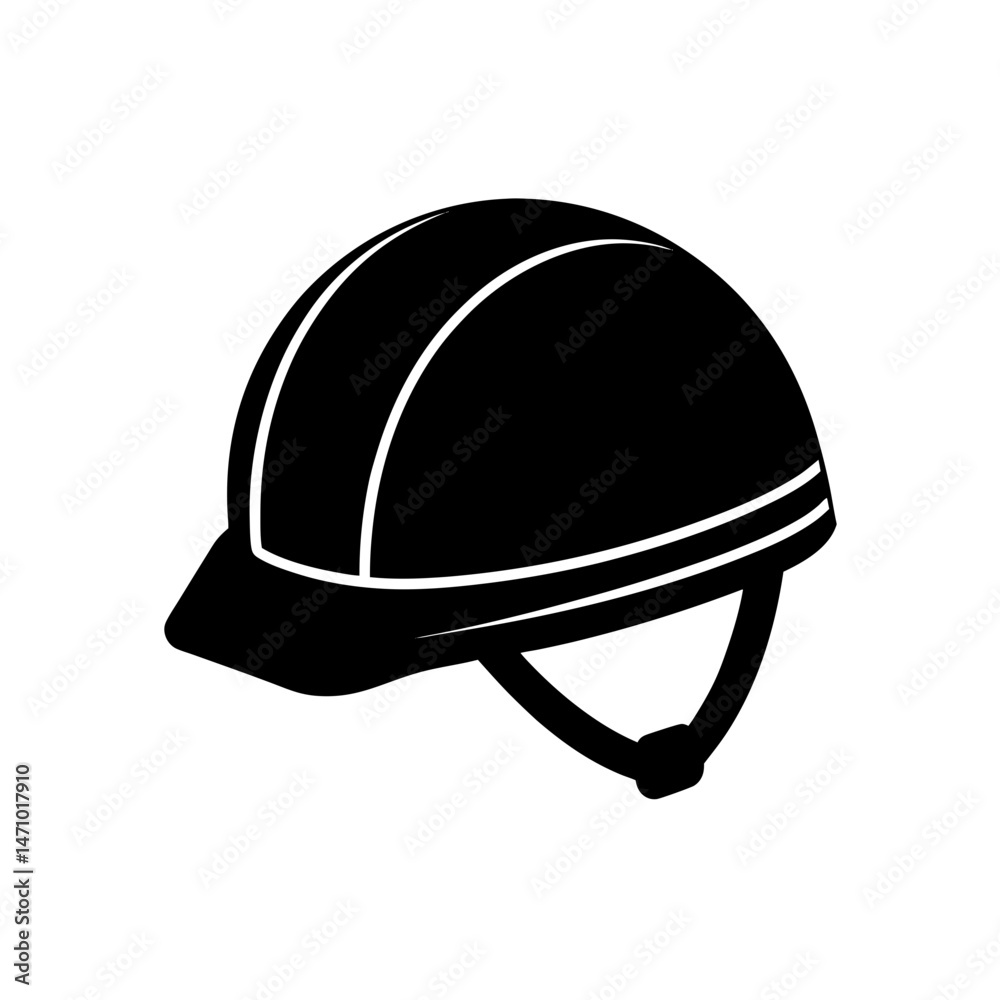 Fototapeta premium safety helmet silhouette on white background .svg