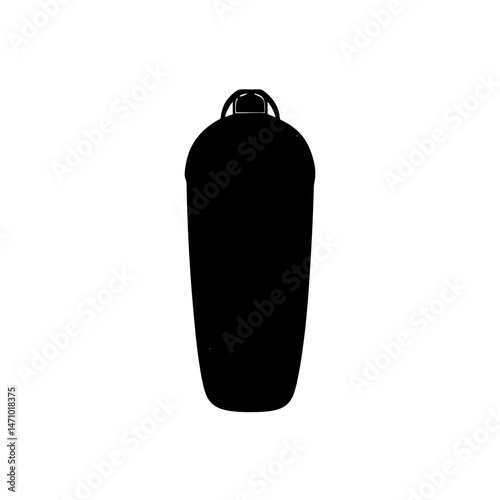 sleeping bag silhouette on white background  .svg