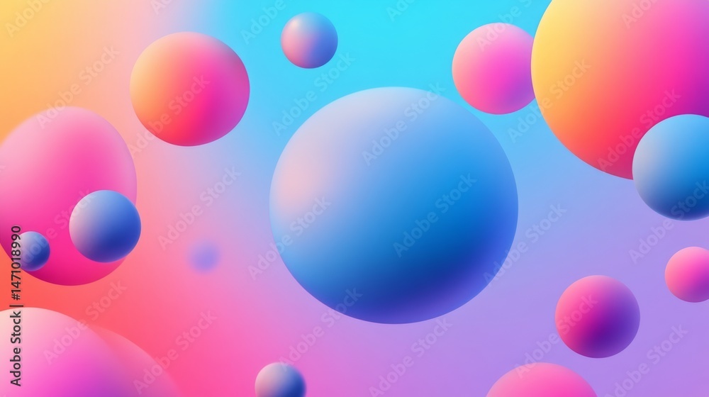 Abstract Colorful Gradient Balls Background blue background Abstract Colorful Gradient Balls Background blue background