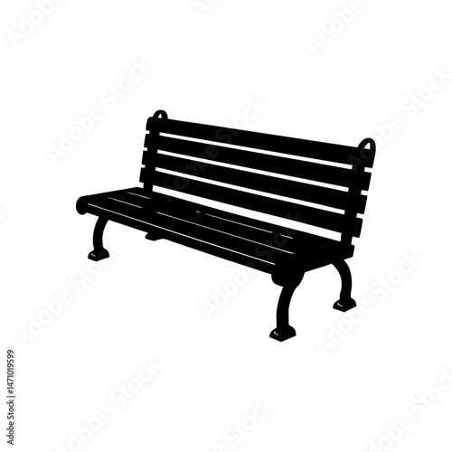street bench silhouette on white background   (1).svg