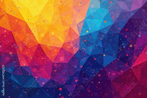 Abstract geometric shapes, vibrant colors, modern style, seamless, modern, background