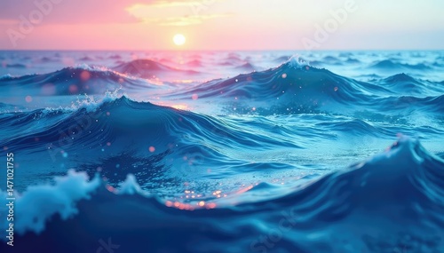 Abstract undulating lines, calming ocean-like texture, graphic, contemporary, shadow