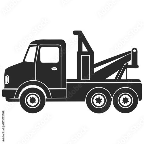 Towing Truck silhouette vector illustration